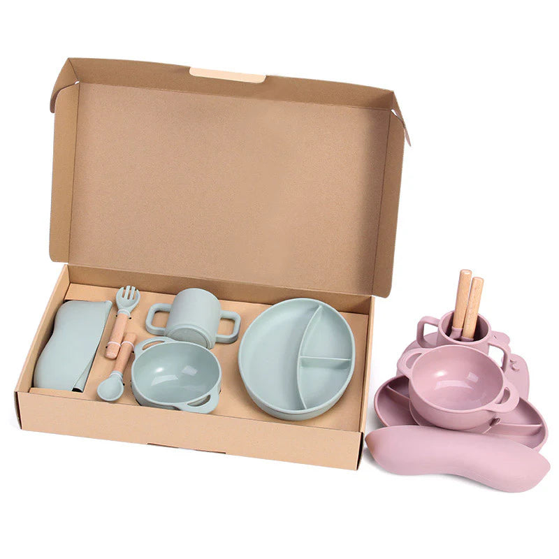Tinyset -6- Piece silicone Baby Feeding Set